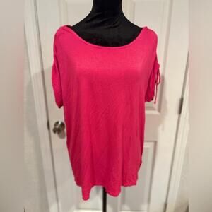 Tahari Hot Pink Blouse Size XL
